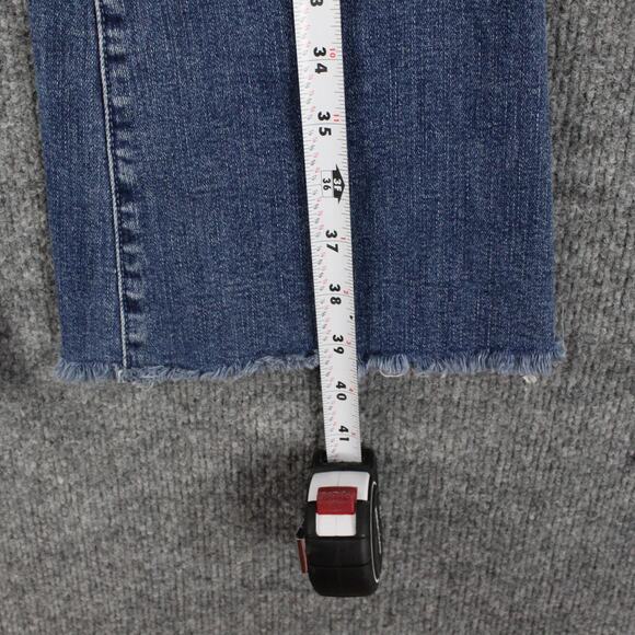 Mother Jeans 25 Blue The Weekender Fray Walking On Coals Flare Denim Minimalist - Picture 15 of 15